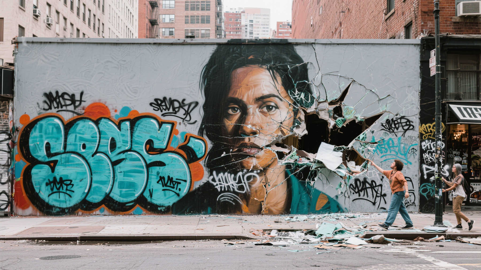 其次，街头艺术本身作为一个开放的表达形式，常常成为